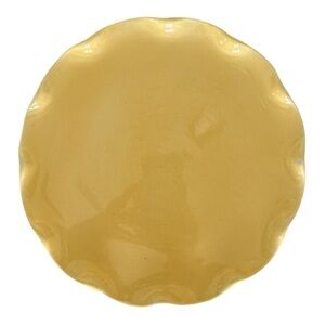 Williams Sonoma Plate Dessert Salad Appetizer Pastel Yellow Scalloped Edge 7.5”